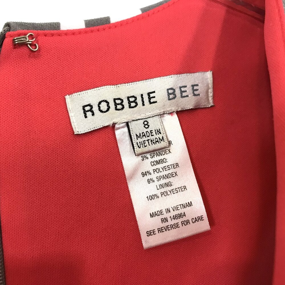 Robbie Bee Shift Dress M Sleeveless V-Neck Midi Dress Size 8 - Picture 9 of 9